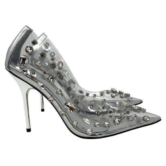 Good American Shoes - Good American Diamonds Forever Heels Size 10‎ Glass002 GSH008-X